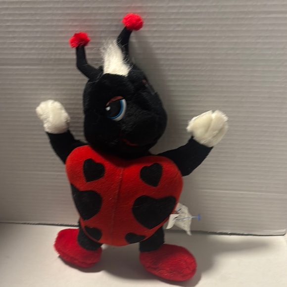 Charming Red and Black Ladybug Plush Toy - Picture 1 of 9